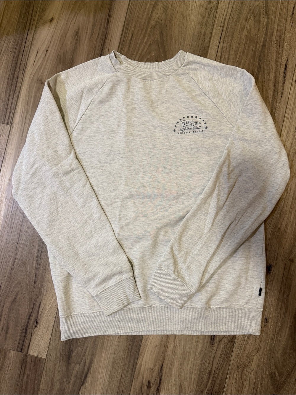 Vans Cream Crewneck Sweatshirt with Subtle Logo